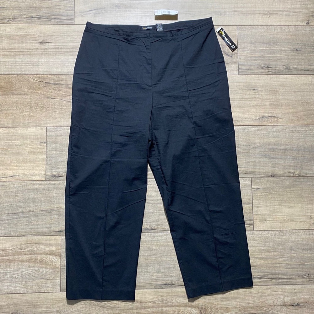New‎ York & Co Womens City Stretch Cropped Pants Size 16 Black Style 2419
